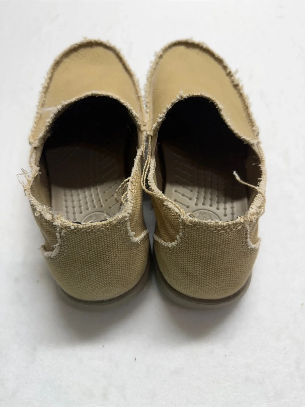 CROCS Men's Slip-On Canvas Loafers in Tan M8